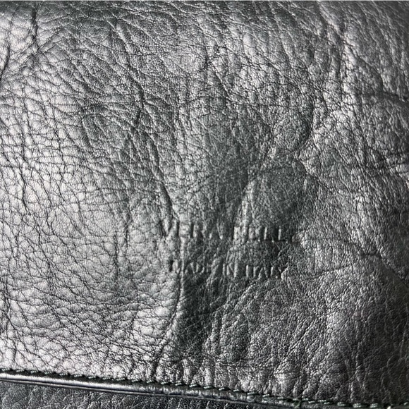 VERA PELLE MADE IN ITALY GENUINE LEATHER BAG CROSSBODY BAG 7”X 8” - Picture 4 of 8